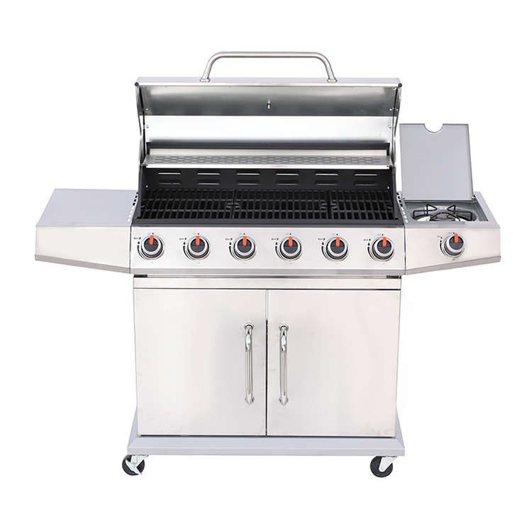 6 Burner Stainless Steel BBQ ປີ້ງແກັສ Propane